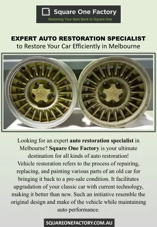 Expert Auto Restoration Specialist to Restore Your Car Efficiently in Melbourne