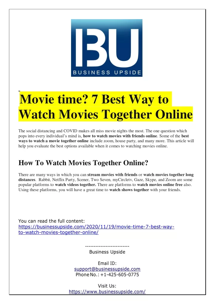 movie time 7 best way to watch movies together