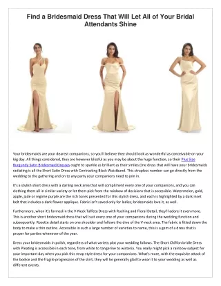 Find a Bridesmaid Dress That Will Let All of Your Bridal Attendants Shine (1)