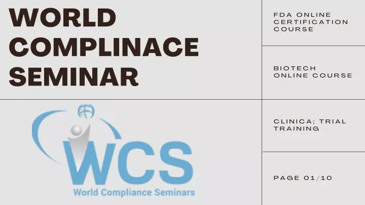 world complinace seminar