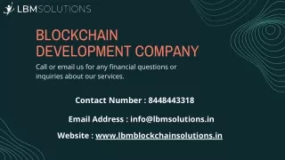 blockchain development company call or email