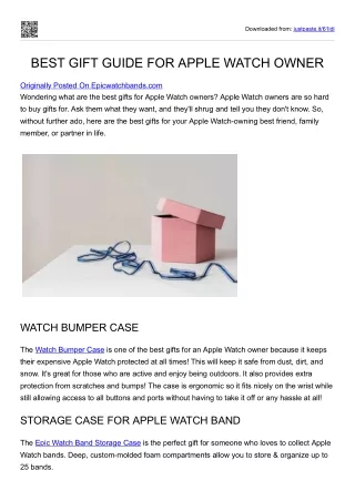 BEST GIFT GUIDE FOR APPLE WATCH OWNER