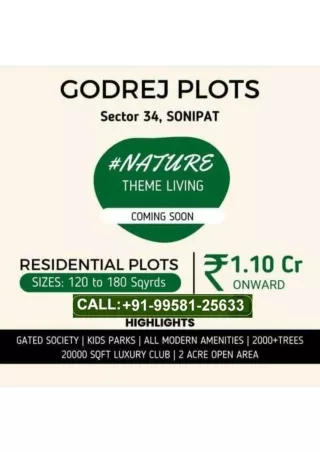 Godrej Plots in Haryana, Godrej Residential Plots in Sonipat