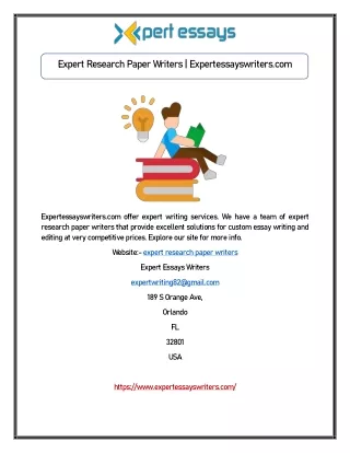 Expert Research Paper Writers | Expertessayswriters.com