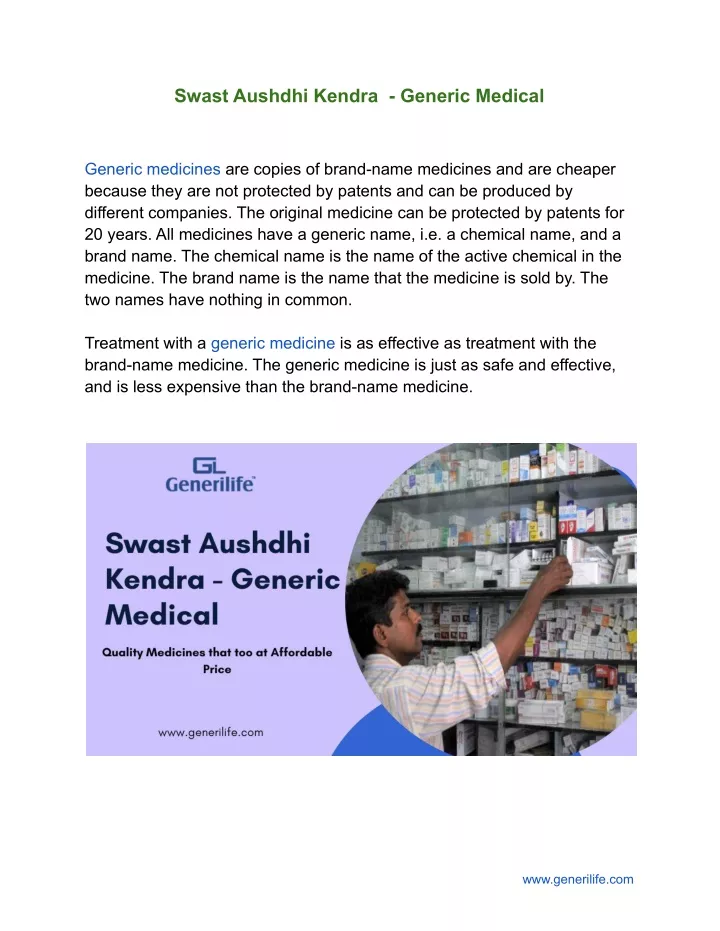 swast aushdhi kendra generic medical