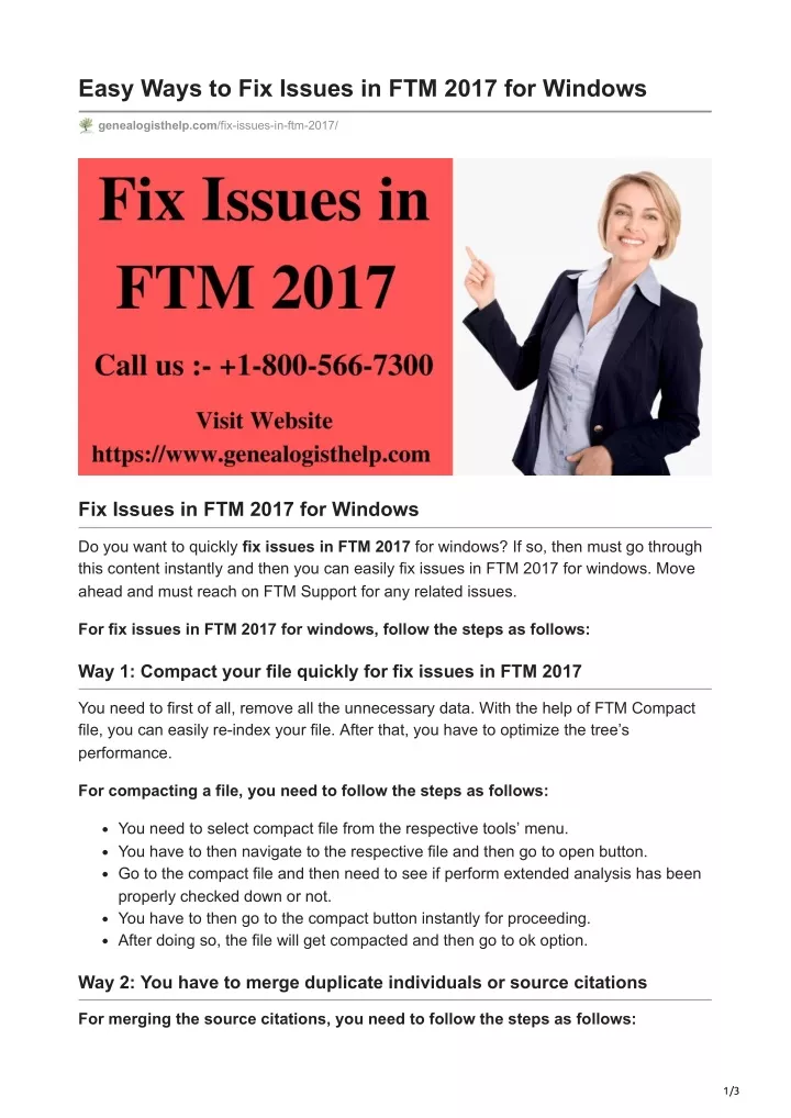 easy ways to fix issues in ftm 2017 for windows