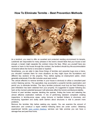 Termite Control - Regal Pest Control Geelong