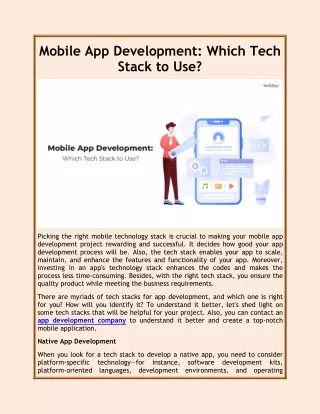 mobile app development which tech stack to use
