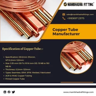 Indigo copper pips | Mexflow Copper pipe | Isolation Valves | Manibhadra Fitting