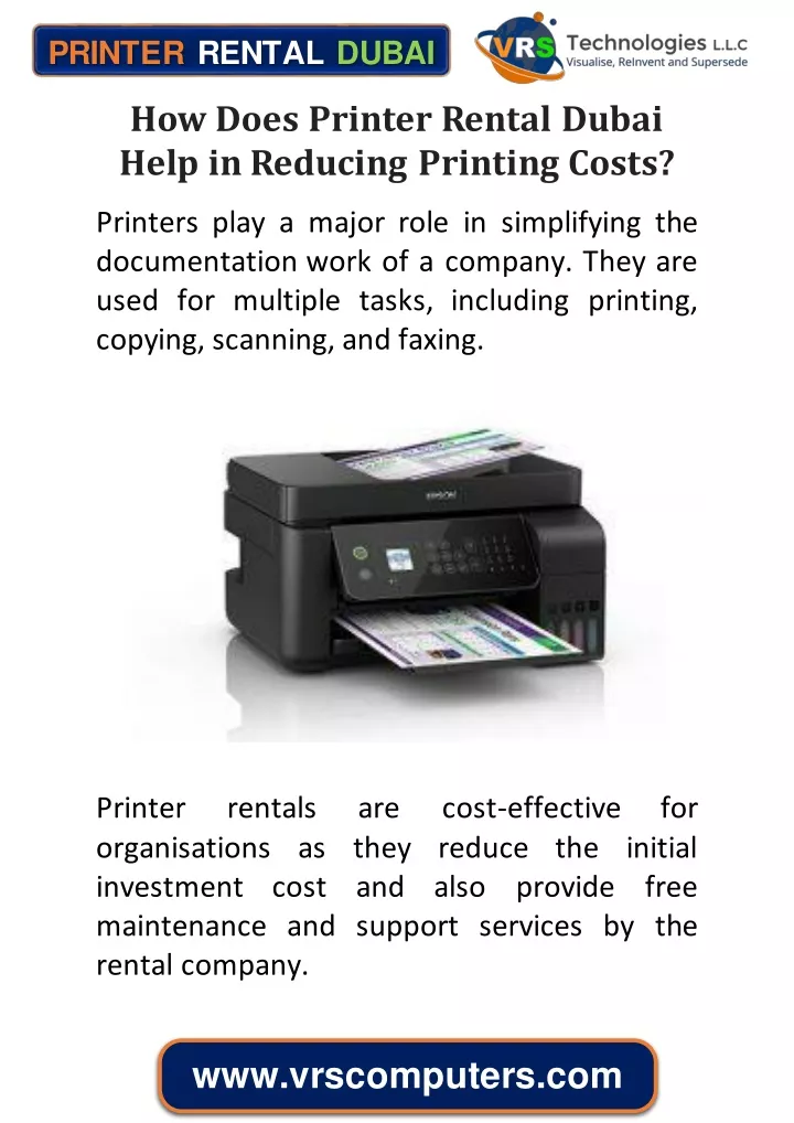 printer rental dubai