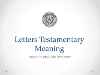 letters testamentary meaning