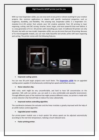 high powerful a250t printer just for you