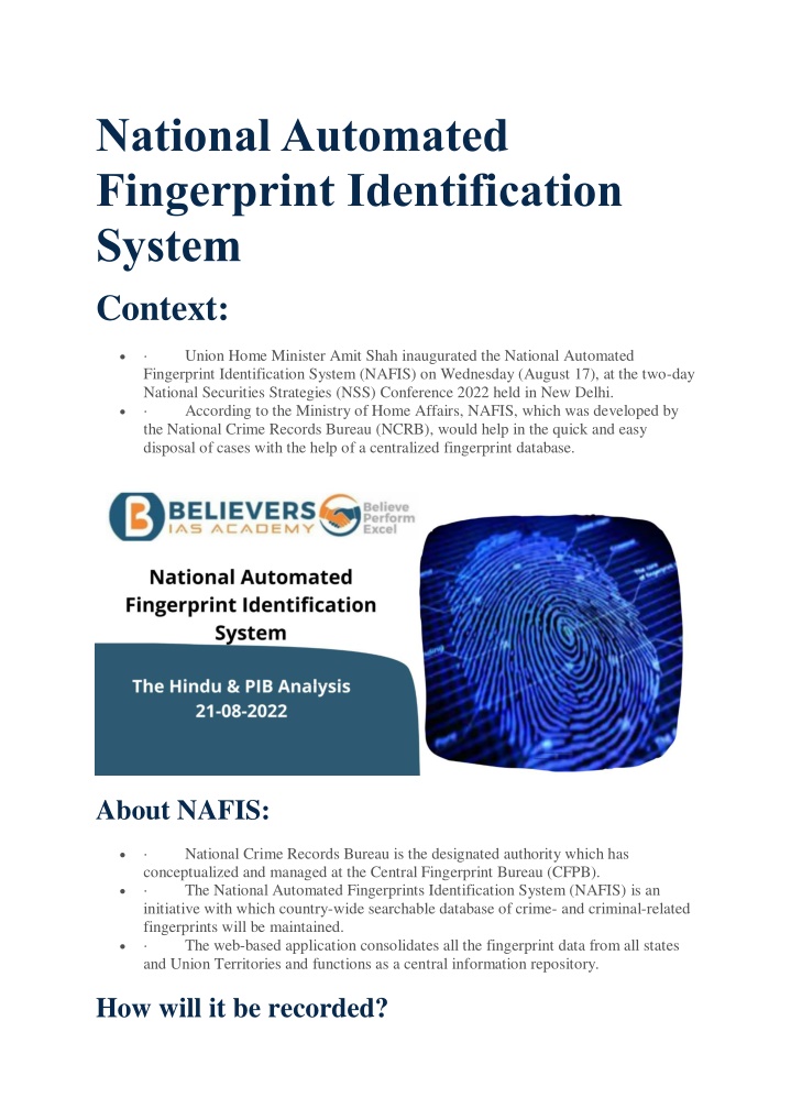 national automated fingerprint identification