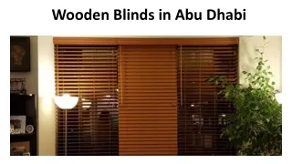 Wooden Blinds in Abu Dhabi