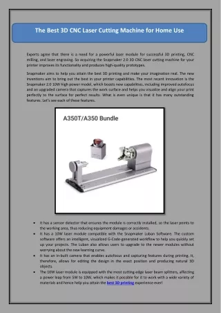 the best 3d cnc laser cutting machine for home use
