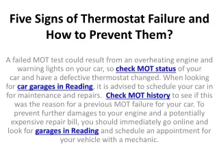 five signs of thermostat failure and how to prevent them