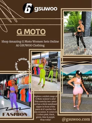 Shop Amazing G Moto Women Sets Online At GSUWOO Clothing