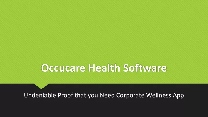 occucare health software