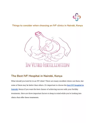 Things to consider when choosing IVF clinic in Kenya