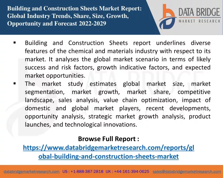 building and construction sheets market report