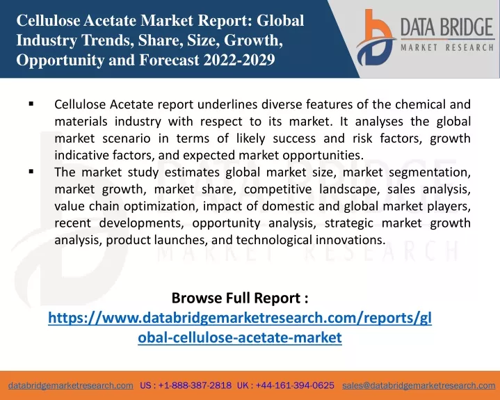 cellulose acetate market report global industry