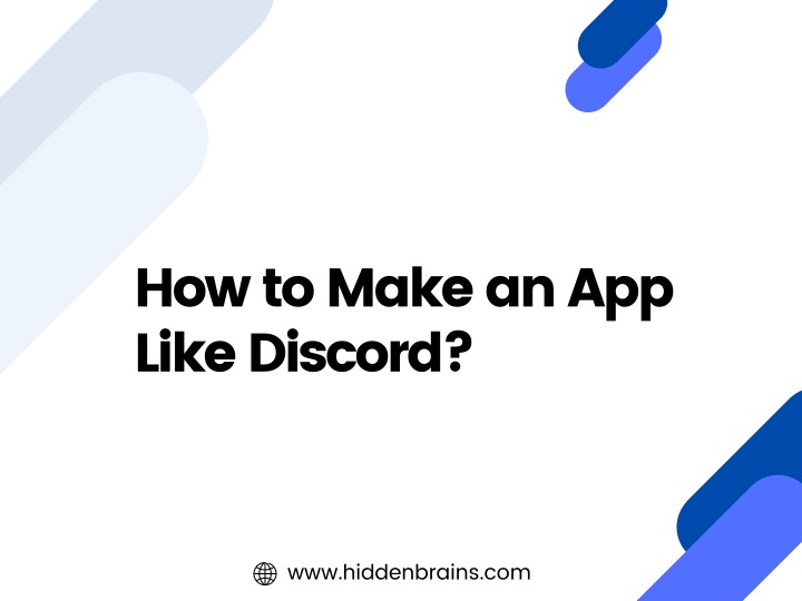 how to make an app like discord