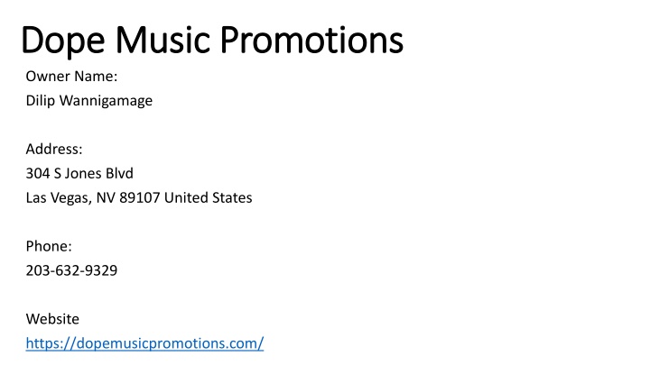 dope music promotions