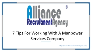 Tips For Working With a manpower services Company