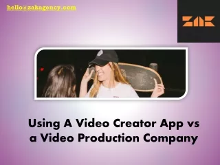 Using A Video Creator App vs a Video Production Company