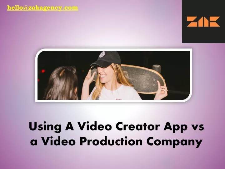 using a video creator app vs a video production company