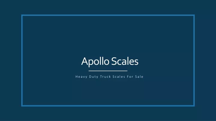 apollo scales