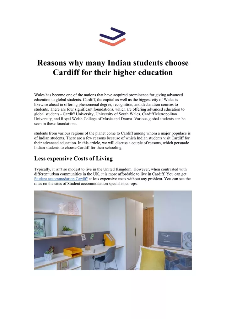reasons why many indian students choose cardiff