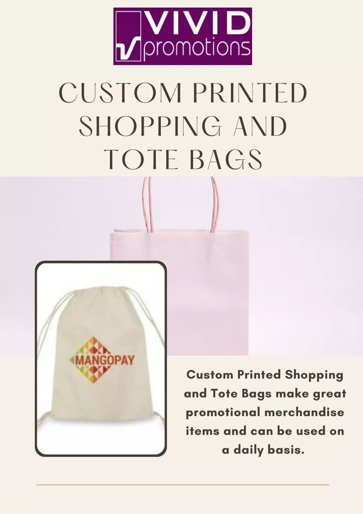 custom printed shopping and tote bags