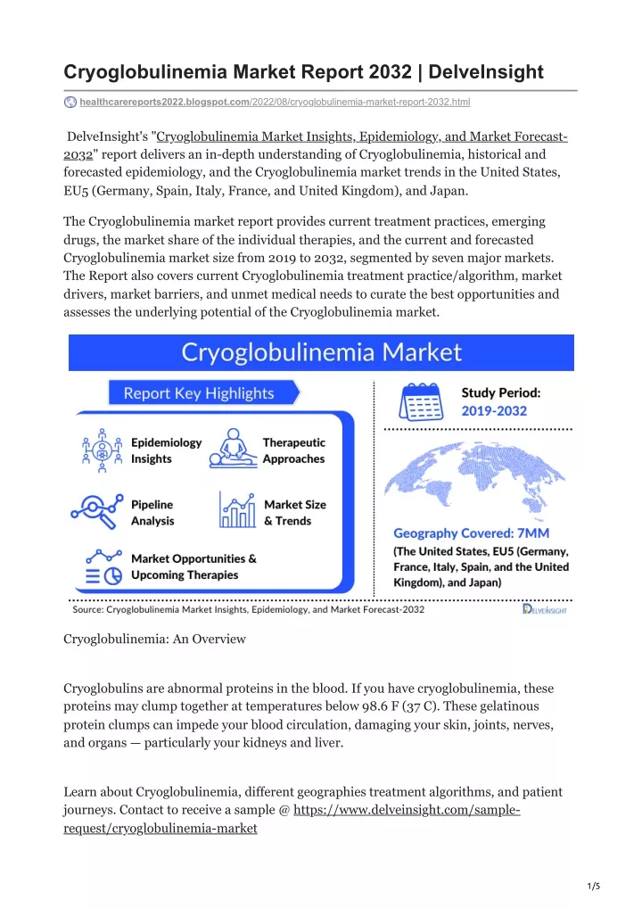 cryoglobulinemia market report 2032 delveinsight