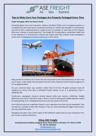 tips to make sure your packages are properly