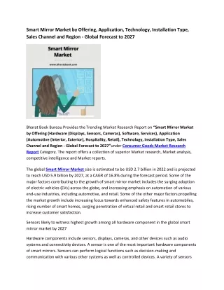 smart mirror market by offering application