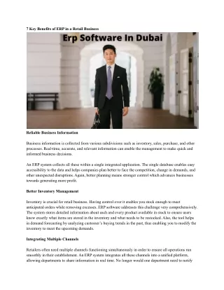 7 key benefits of erp in a retail business