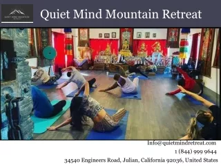 Book Romantic Rooms and Cottages in Julian, CA at Quiet Mind Retreat