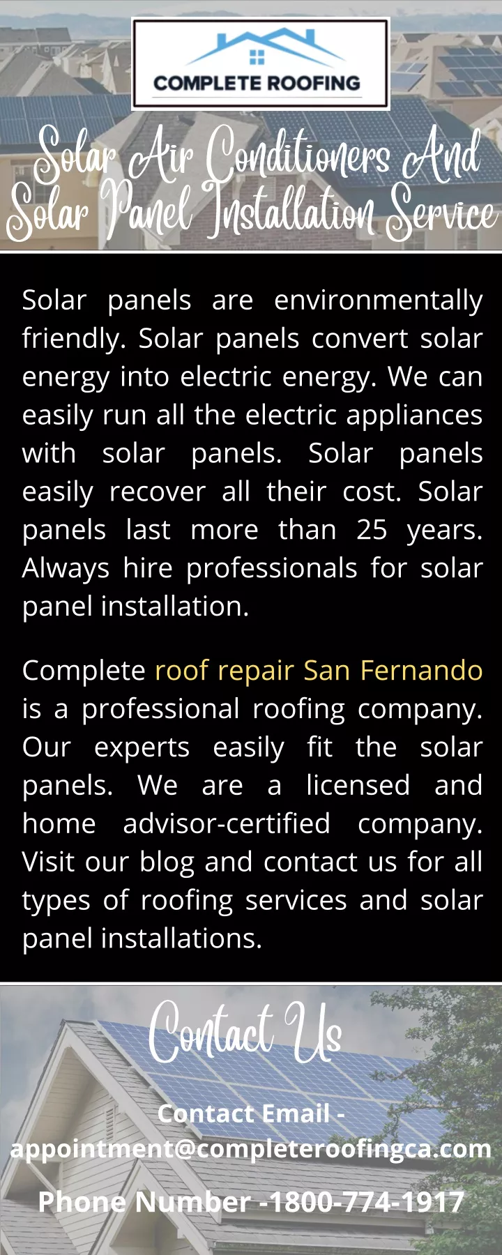 solar air conditioners and solar panel