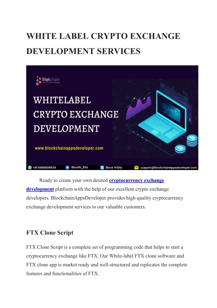 white label crypto exchange