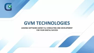 GVM Technologies - Our Services