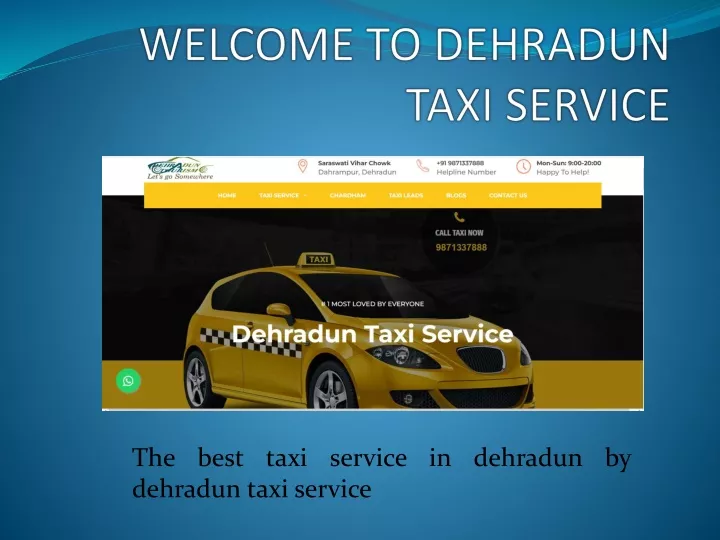 welcome to dehradun taxi service