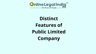 Distinct Features of Public Limited Company