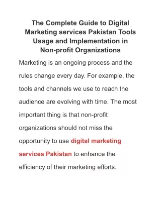 the complete guide to digital marketing services