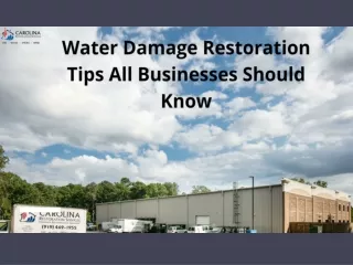 Water Damage Restoration Tips All Businesses Should Know