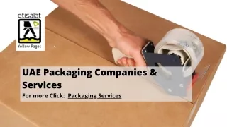 UAE Packaging Companies & Services