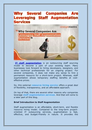 it staff augmentation is an outsourcing staff