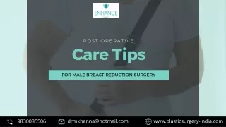 Vital Post Operative Care Tips for Male Breast Reduction Surgery