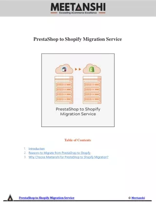 prestashop to shopify migration service