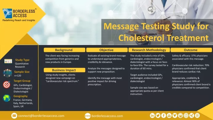 message testing study for cholesterol treatment